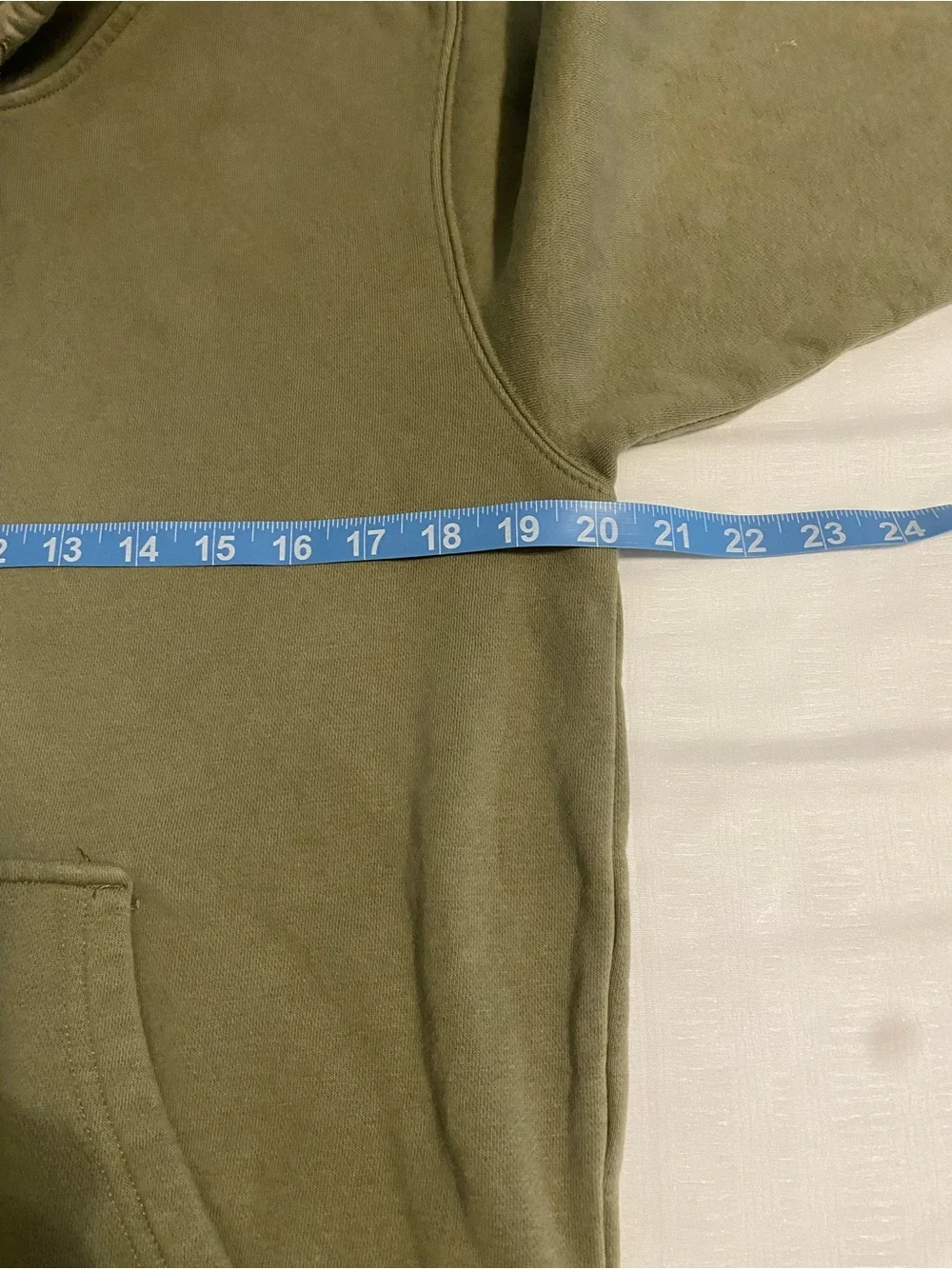 adidas Olive Green Crewneck Hoodie with Trefoil Logo
